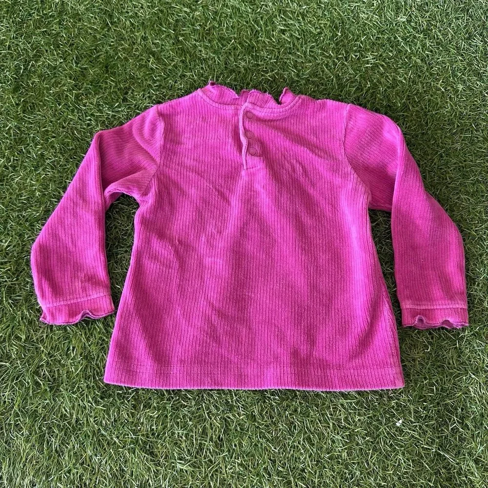 Vintage Children's Place Outfit Infant Girls‎ Size 12 Months Pink Ribbed Ruffle - Picture 8 of 9